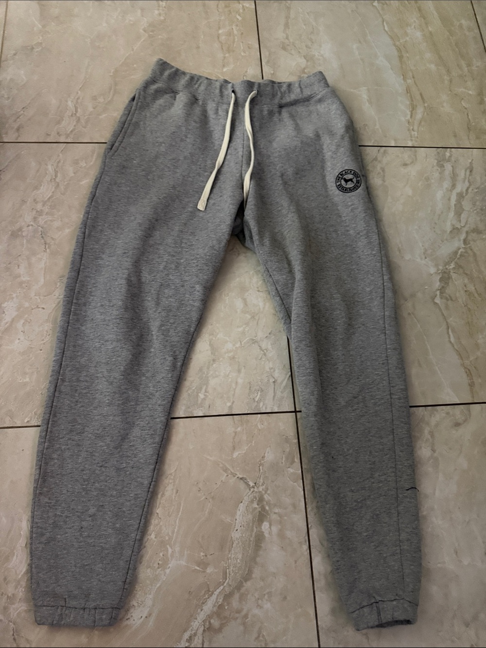 The Black Dog Gray Drawstring Fleece Joggers